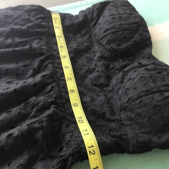 American Eagle Black Strapless Eyelet Mini Dress - Picture 10 of 11